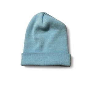 Light Blue Knit Beanie Hat